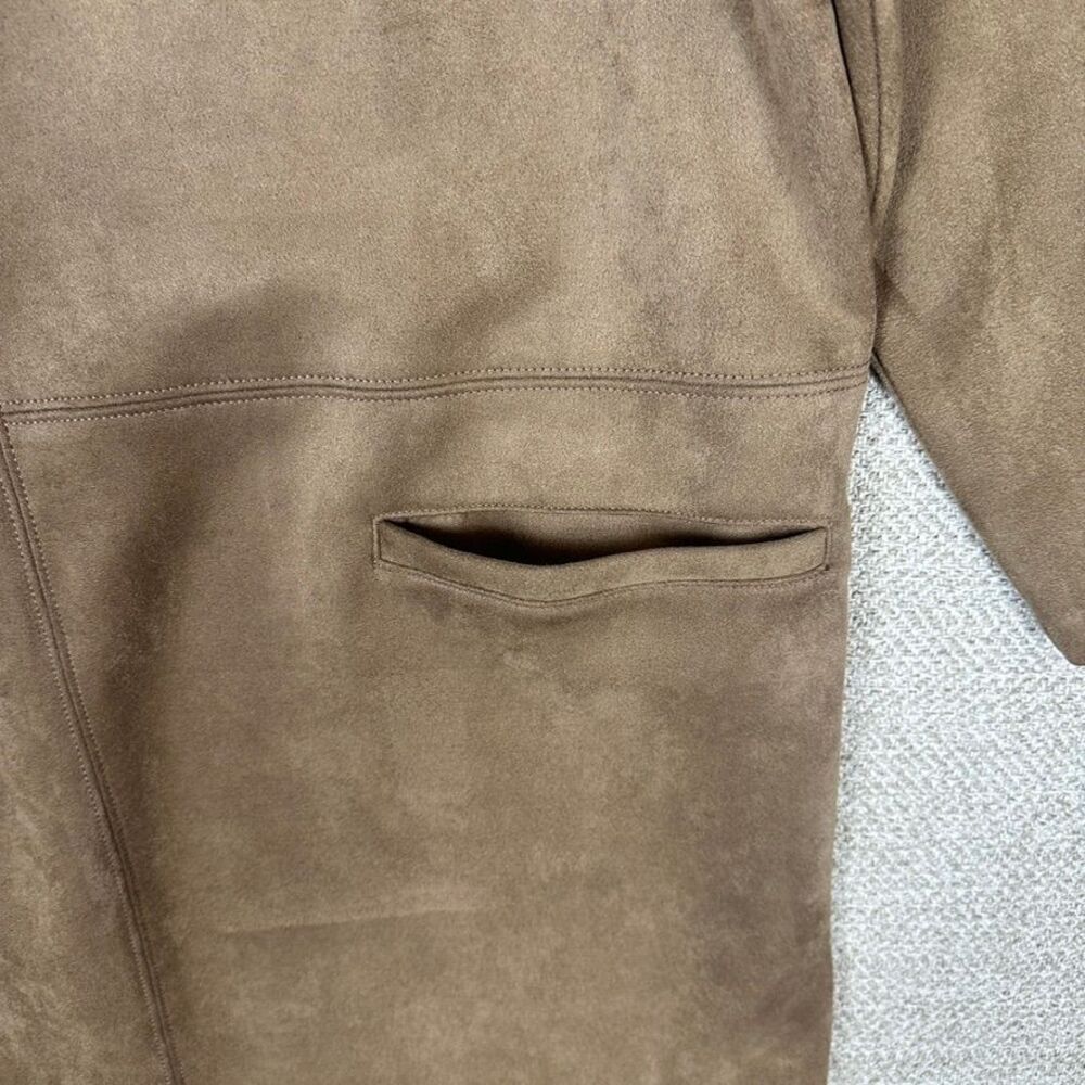 Ann Taylor Sz 14 Dress Boxy Sheath Brown Boho Fairy 90s Cottage Pockets Western - Picture 8 of 12